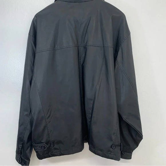 John Henry Black Bomber Jacket Men XL Soft Shell  Full Zip Pockets Classic Work - Picture 5 of 13